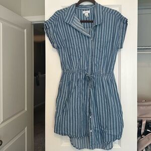 Blue Striped Women's Dress
